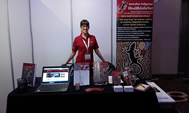 Miranda Poynton at the AIH stand at Australian Practice Nurses Association (APNA) Conference, Friday 3 May 2013, Melbourne