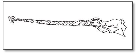 After twisting the tissue, the tip will be too floppy to put in the ear.