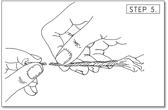 Break off the floppy tip of the spear.