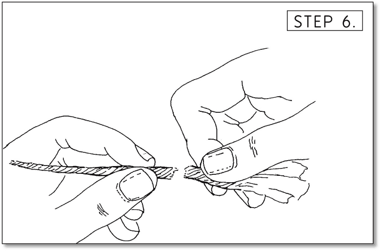 Break off the fat bottom end of the spear so it doesn't get in the way of cleaning.